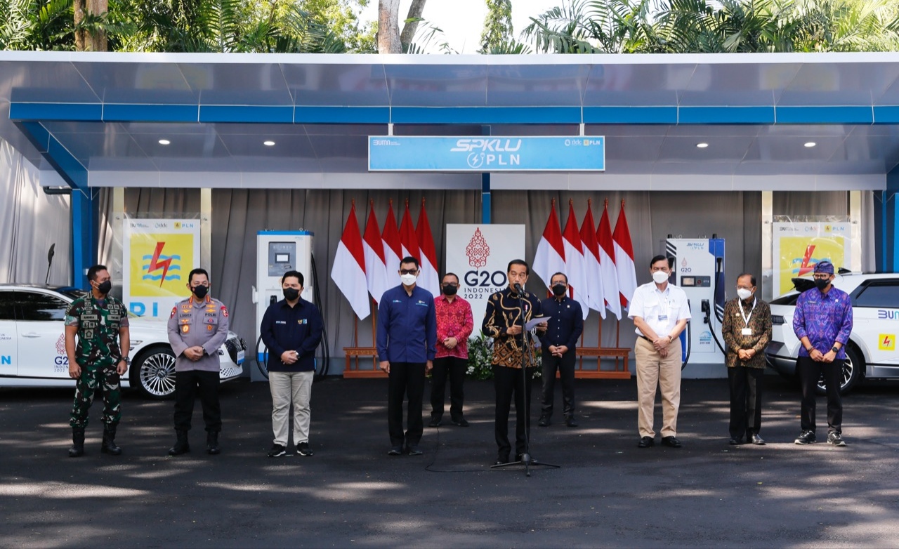 Resmikan SPKLU Ultra Fast Charging Pertama di RI, Presiden Jokowi: Apresiasi Kesiapan PLN Dukung KTT G20