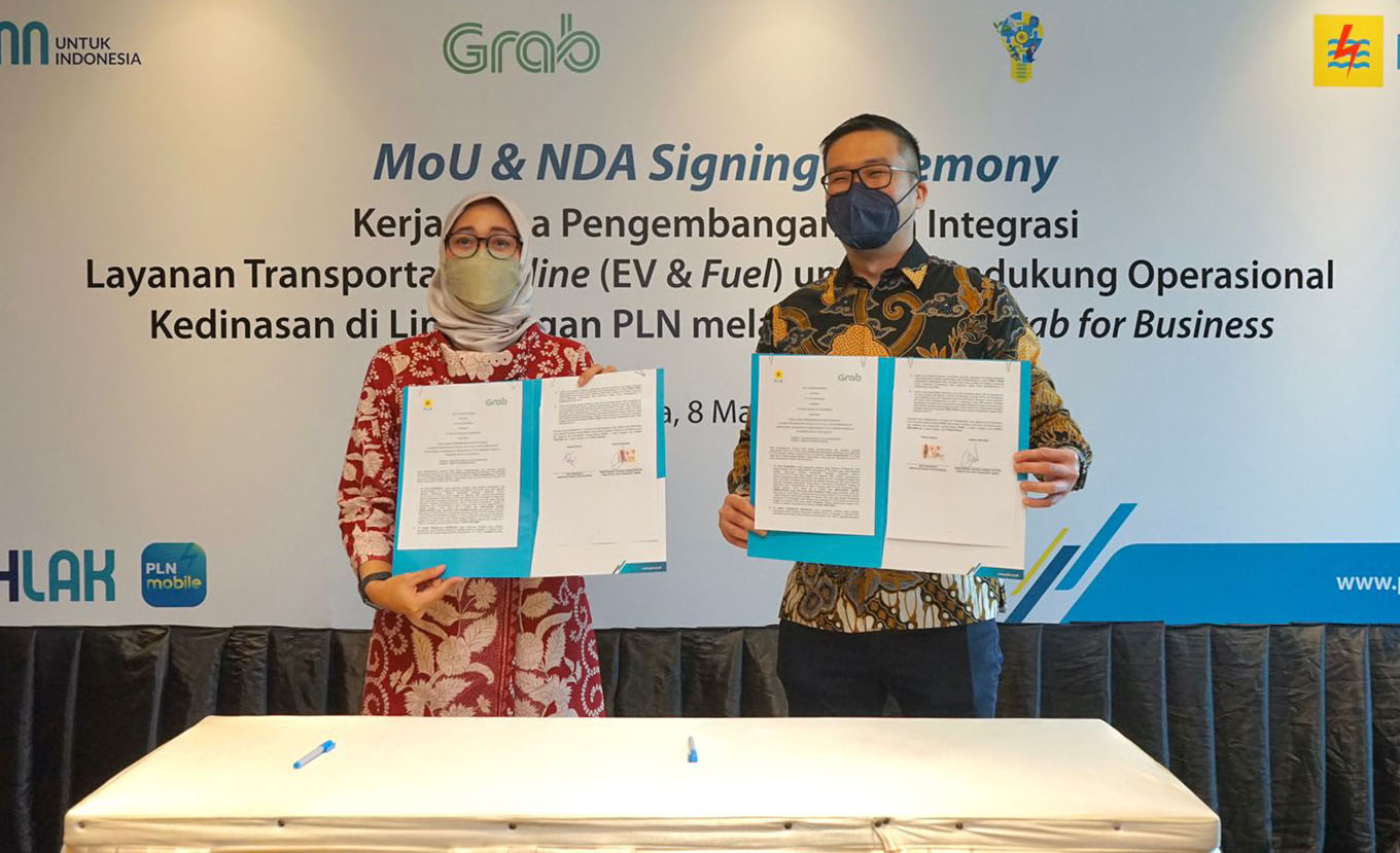 Perkuat Digitalisasi Sistem Transportasi, PLN Gandeng Grab untuk Efisiensi dan Produktivitas Operasional