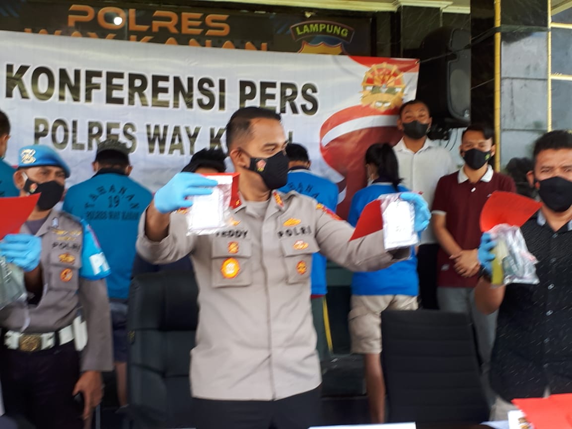 Operasi Antik Krakatau, Polres Waykanan Amankan 7 Tersangka