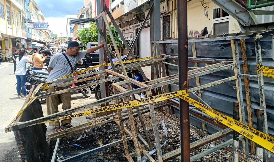 Polisi Cari Pelaku Pembakar Pos Parkir Pasar Tengah, Ada Dugaan Dibakar Anak Motor