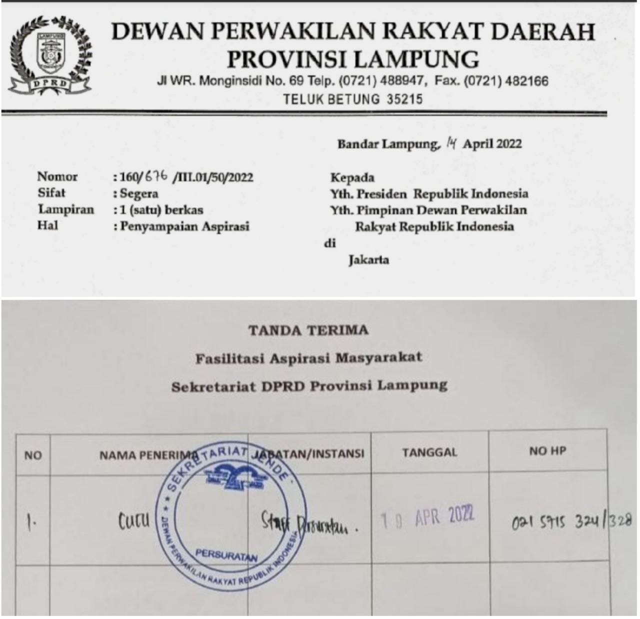 Antarkan Aspirasi Pendemo, DPRD Lampung Kirim Delegasi ke Pusat