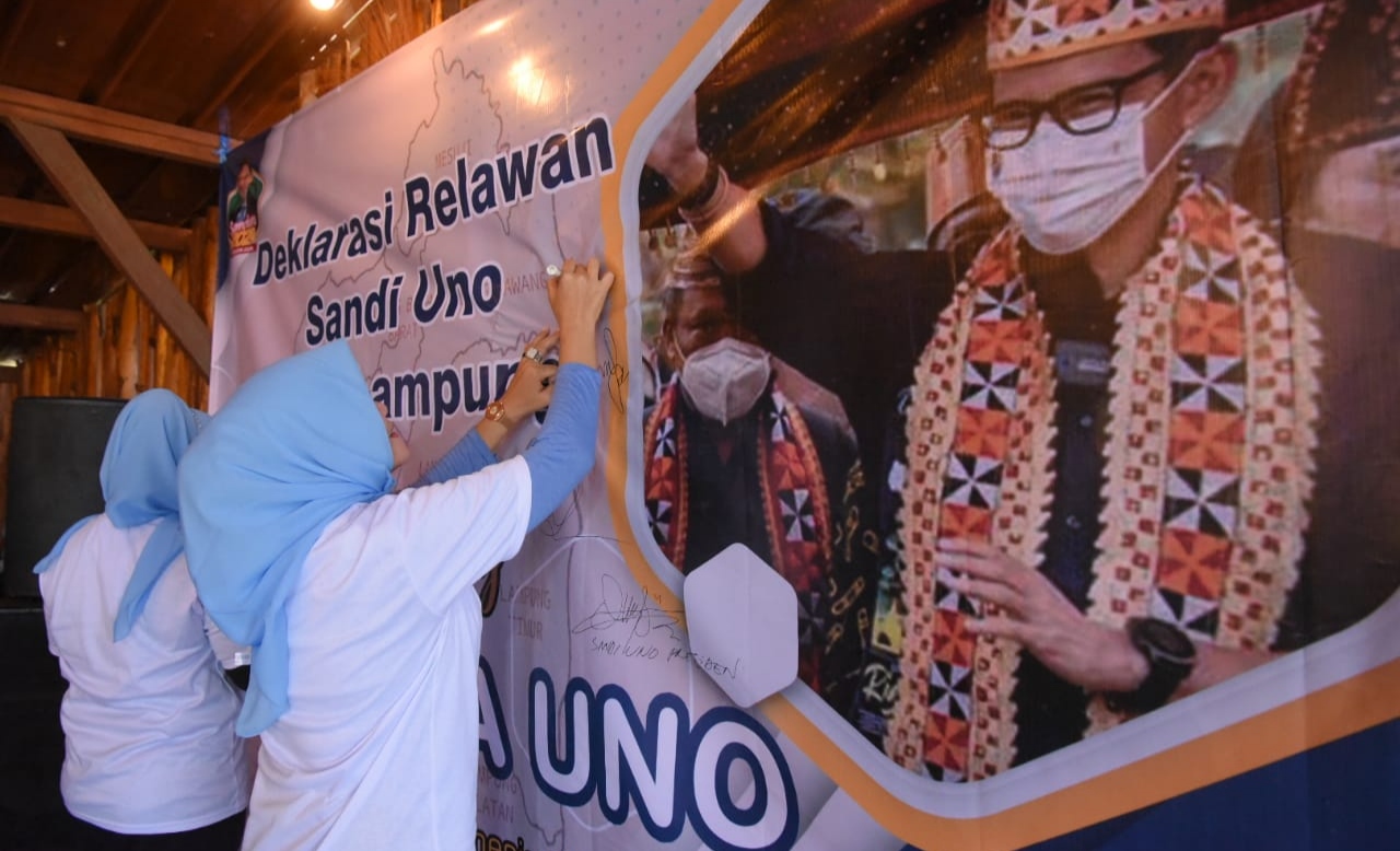 Ciptakan Lapangan Kerja, UMKM dan Petani di Lampung Dukung Sandiaga Uno Maju 2024