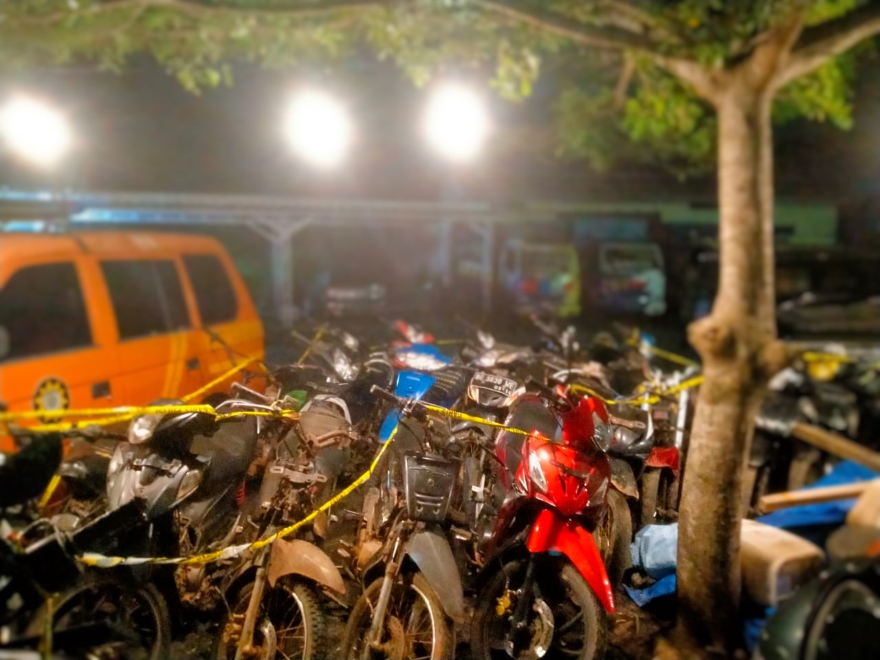 Gerebek Sabung Ayam, Polres Waykanan Amankan 19 Sepeda Motor