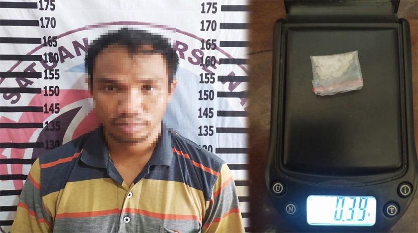 Panik Saat Ada Polisi, Buruh Ini Ternyata Simpan Sabu